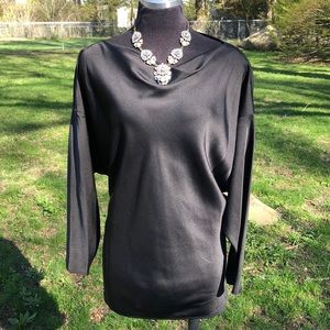 Lord & Taylor black silky top NWT!!